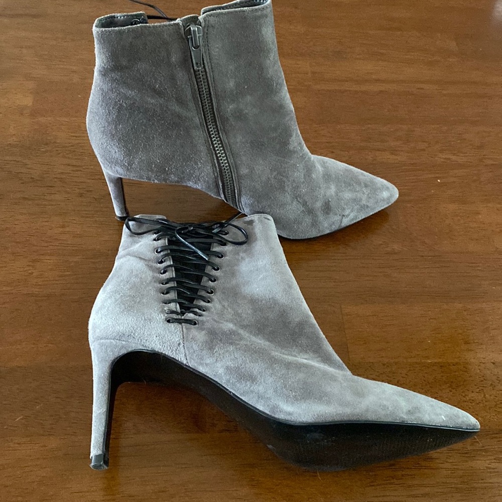 Hardly worn grey suede booties